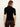 High Neck Ribbed Top Black