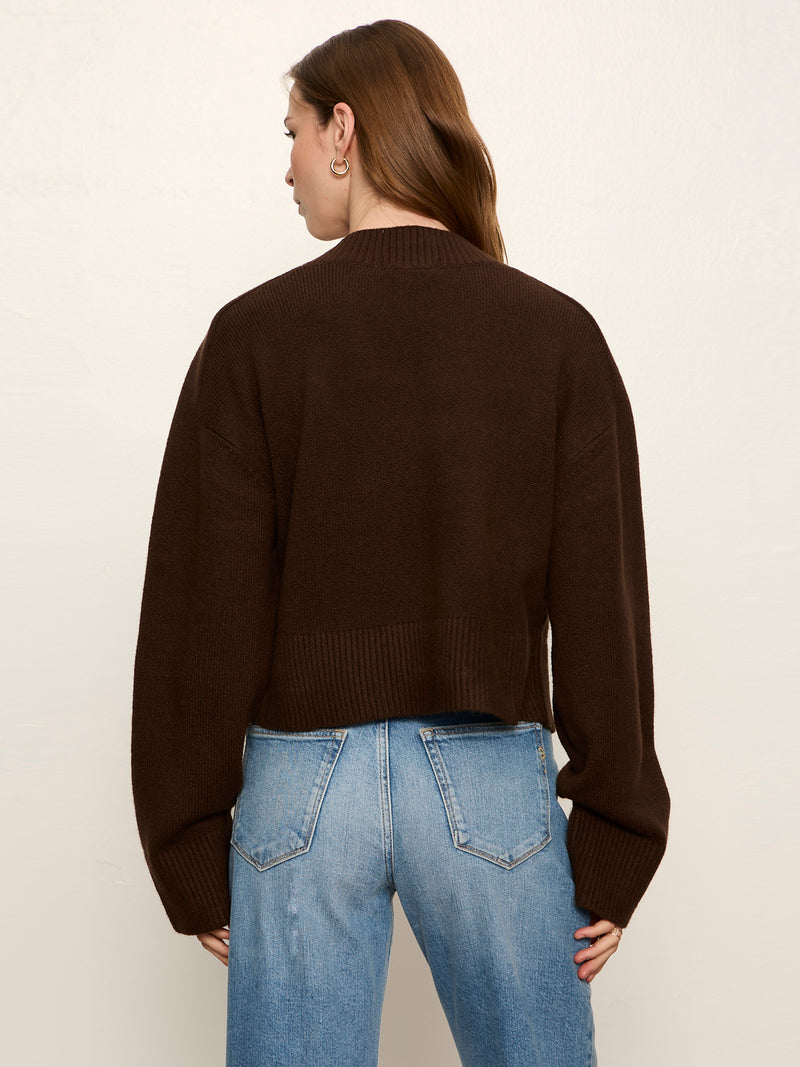 Vanna V-Neck Sweater Espresso Martini alt 3