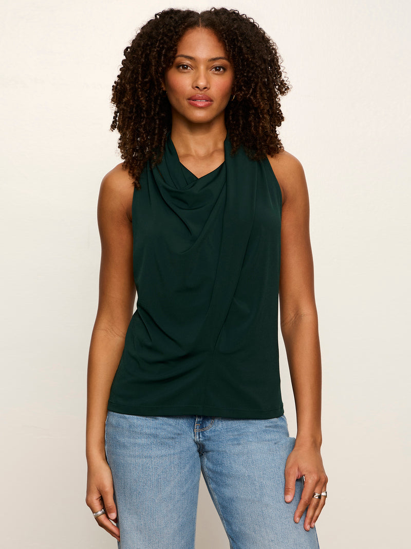 Nora Draped Tank Forest alt 2