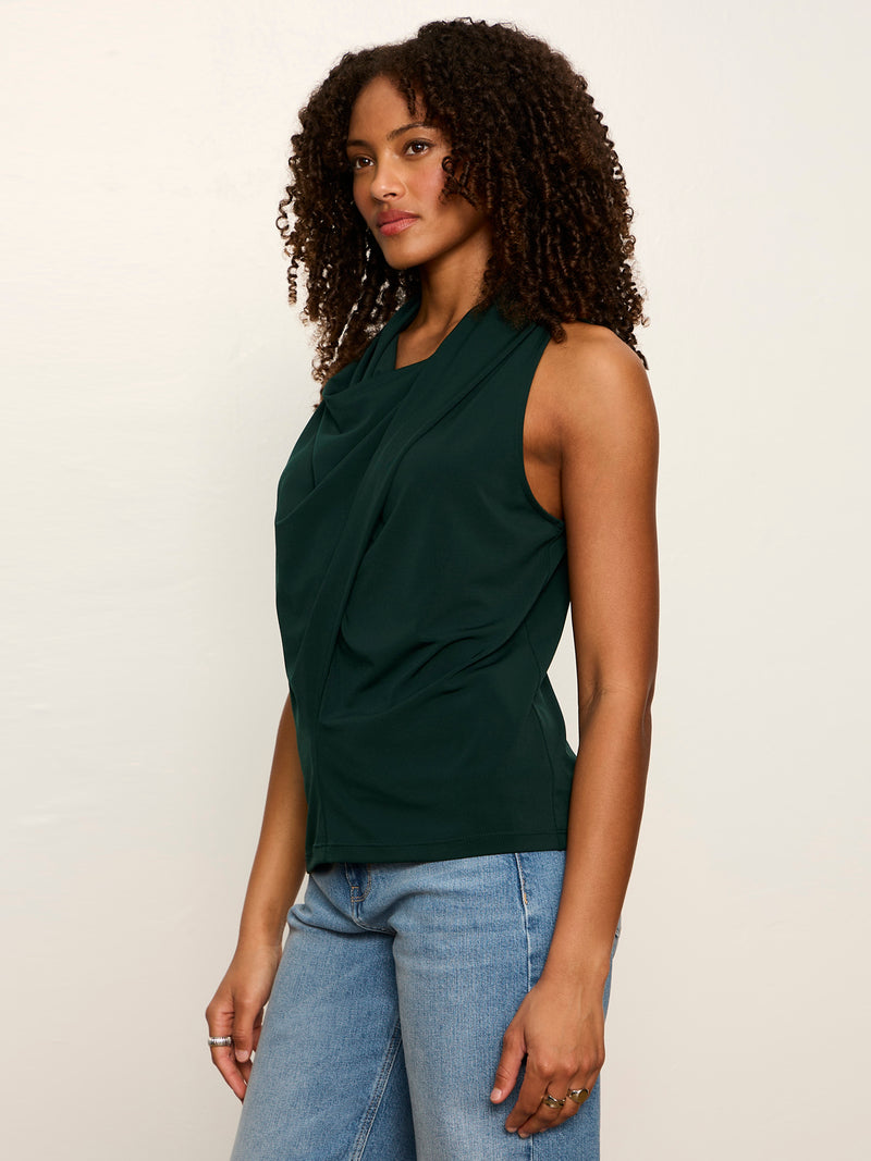 Nora Draped Tank Forest alt 3