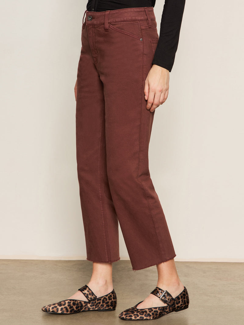 Cadence 90's Straight Crop Jean Chicory alt 1