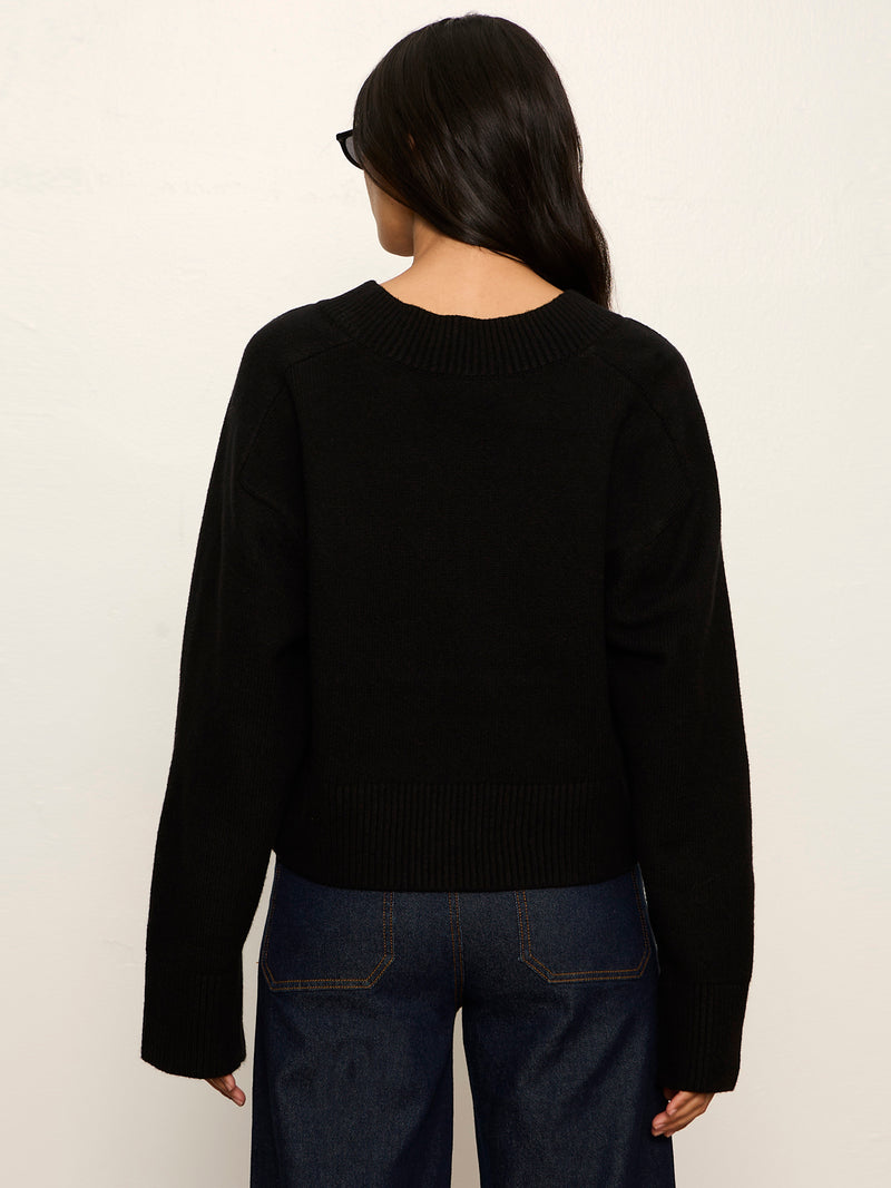 Vanna V-Neck Sweater Black alt 3