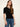 Ribbed Henley Tee Black