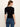 Ribbed Henley Tee Black
