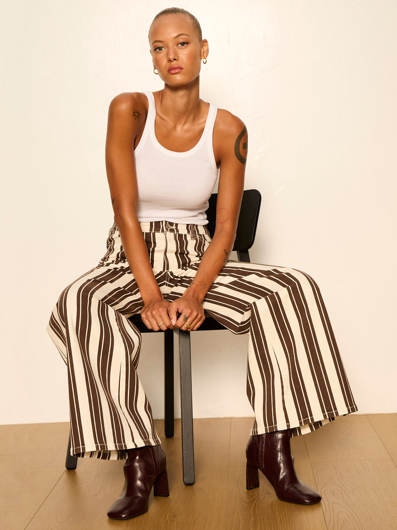 Celeste Wide Leg Jean Root Stripe