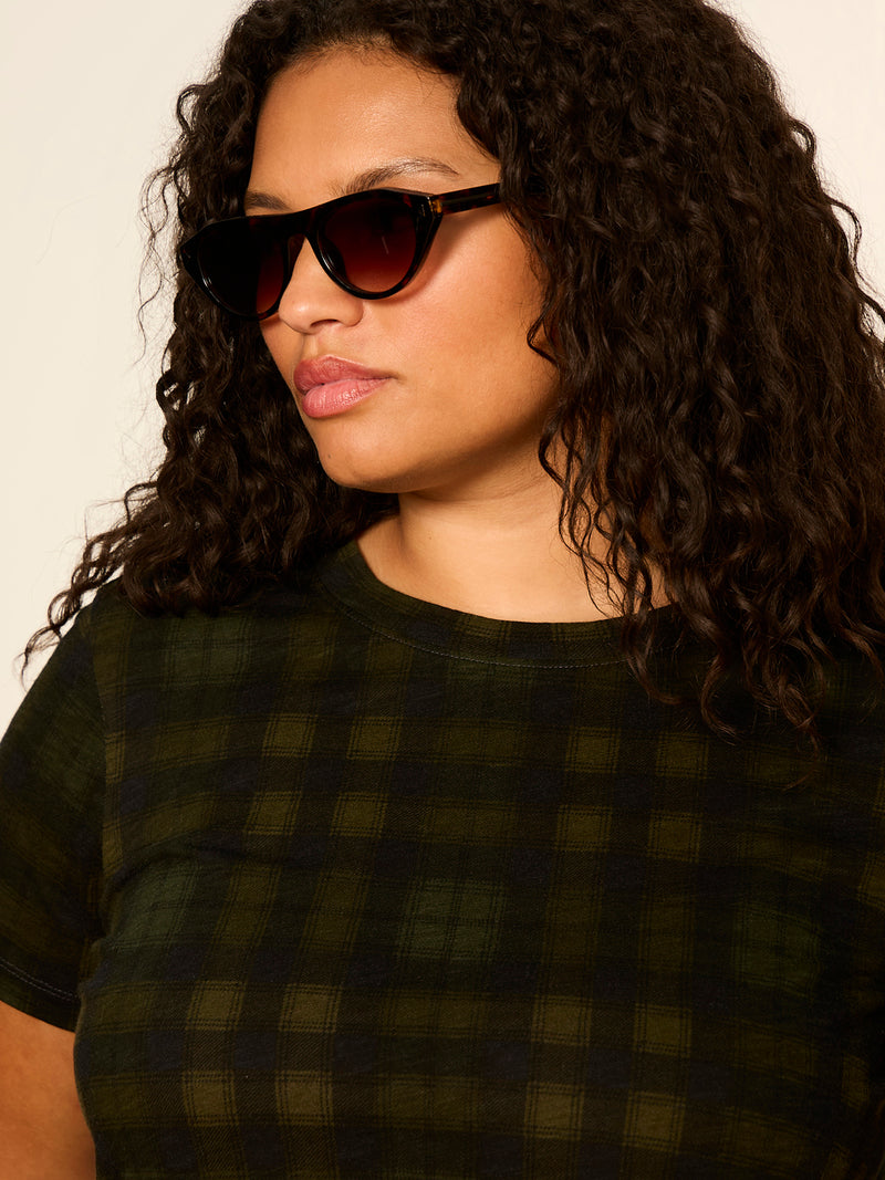 The Perfect Tee Forest Plaid Extended Sizing alt 4