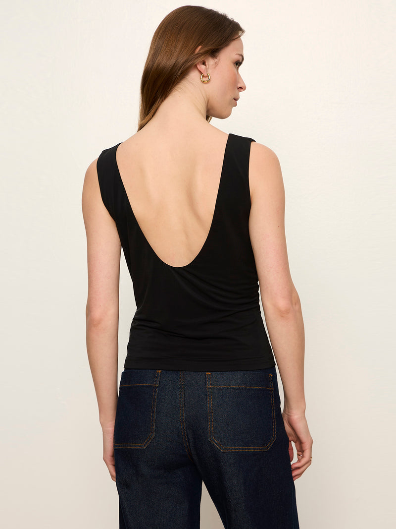 Scoop Back Tank Black alt 3