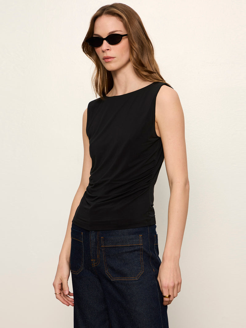 Scoop Back Tank Black alt 2