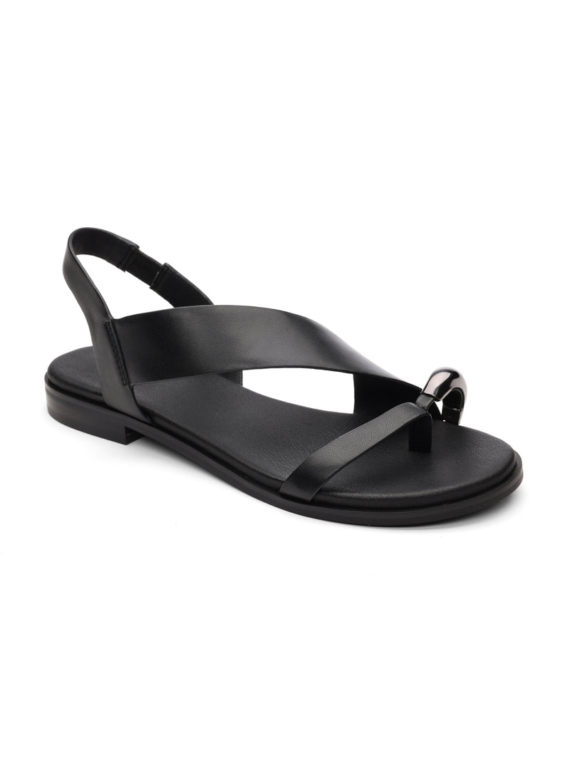 Suave Toe Ring Sandal Black