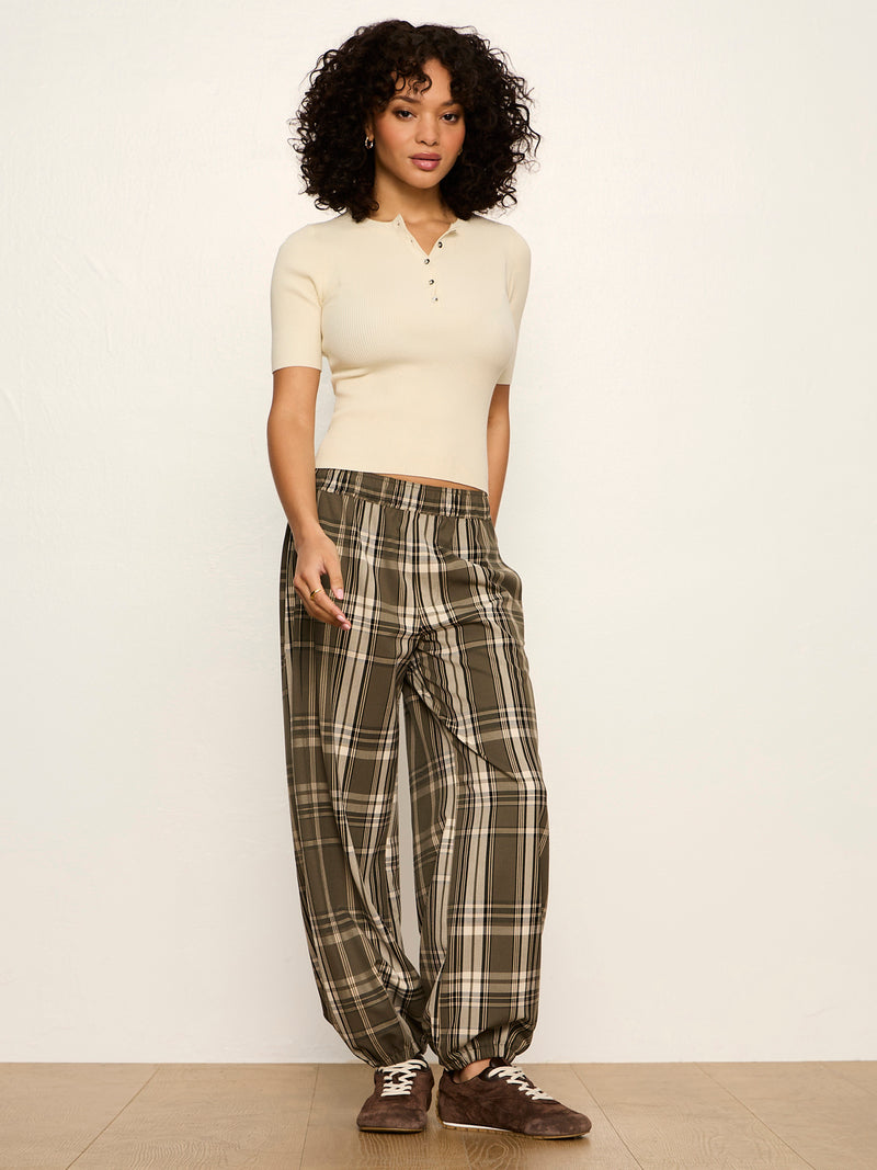 Micro Balloon Pant Linden Plaid alt 5
