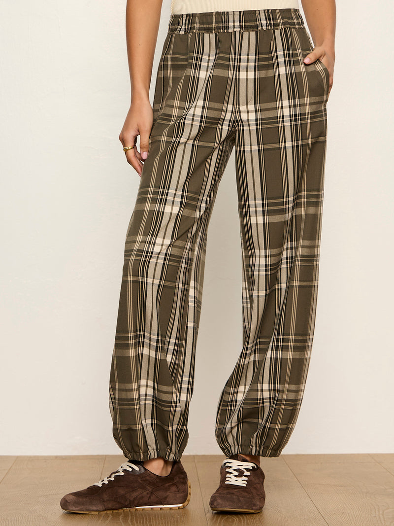Micro Balloon Pant Linden Plaid alt 1