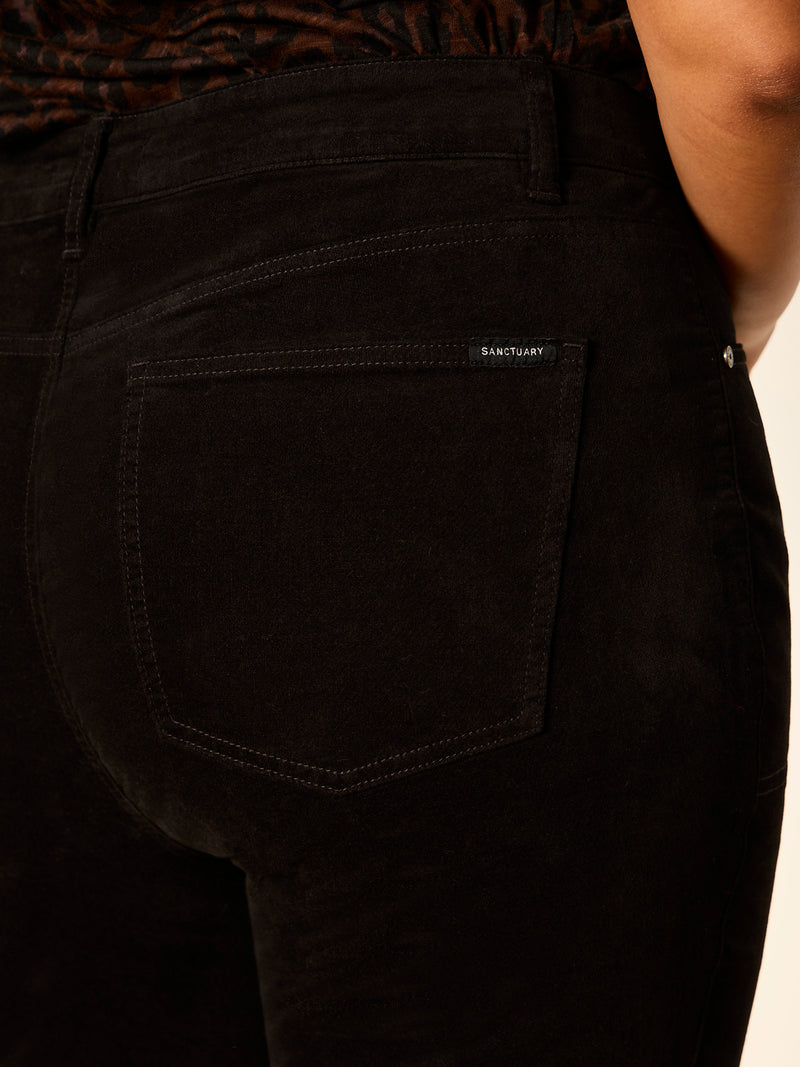 Play Date Velveteen Bootcut Pant Black Extended Sizing alt 3