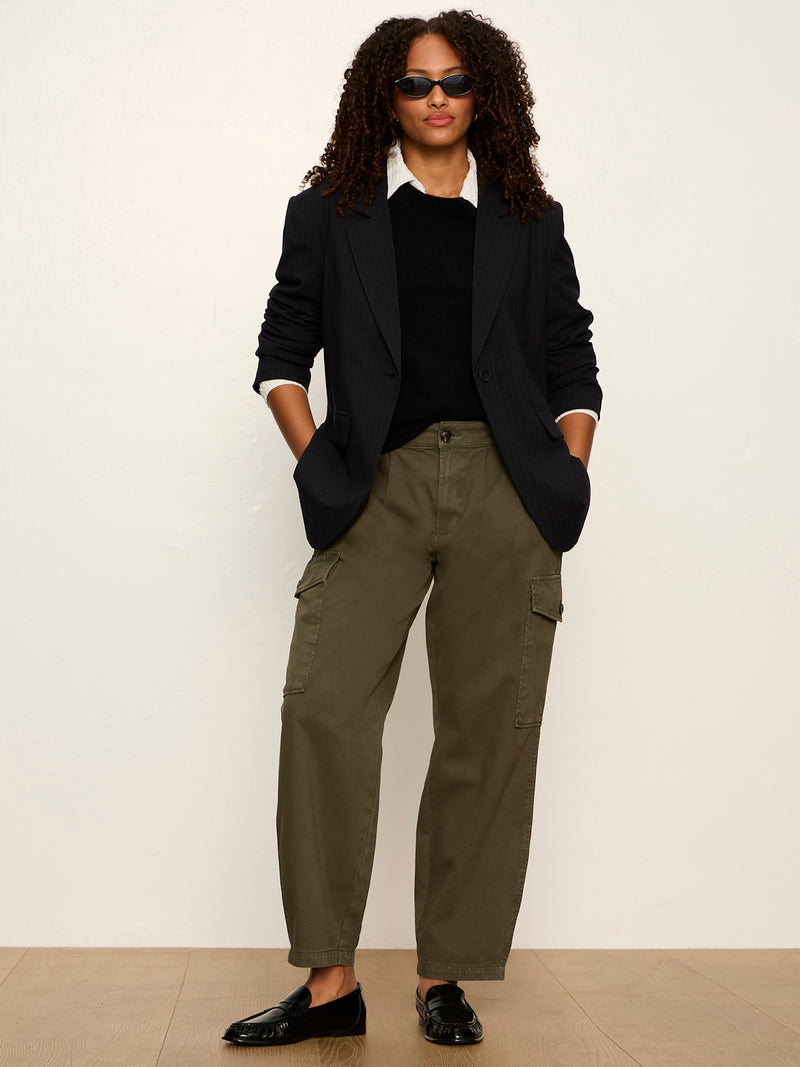 Maci Blazer Navy Pinstripe alt 6