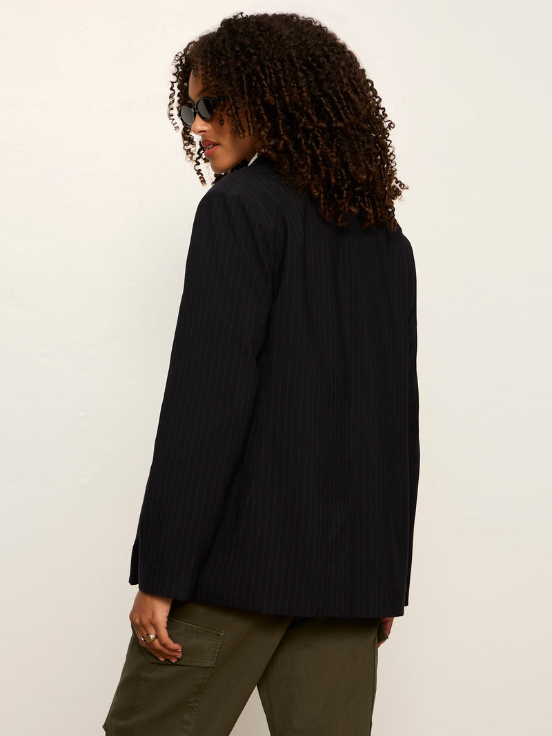 Maci Blazer Navy Pinstripe alt 3