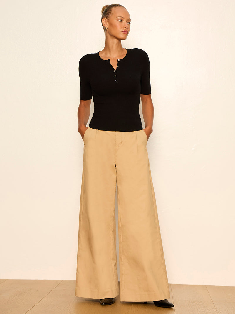 Reese Wide Leg Trouser Khaki alt 5