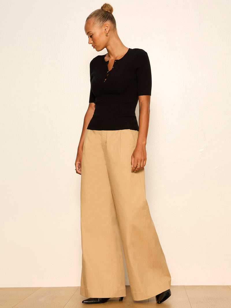 Reese Wide Leg Trouser Khaki alt 6