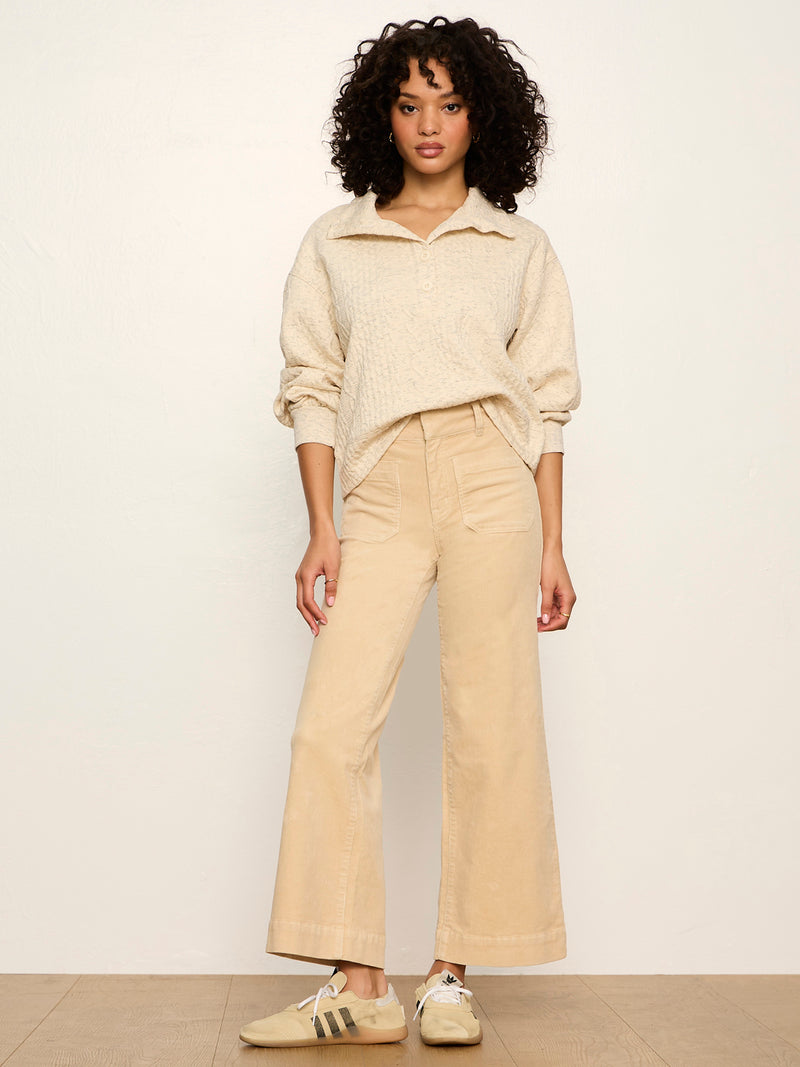 Halley Relaxed Popover Heather Bone alt 5