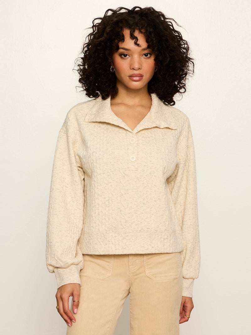 Halley Relaxed Popover Heather Bone alt 2