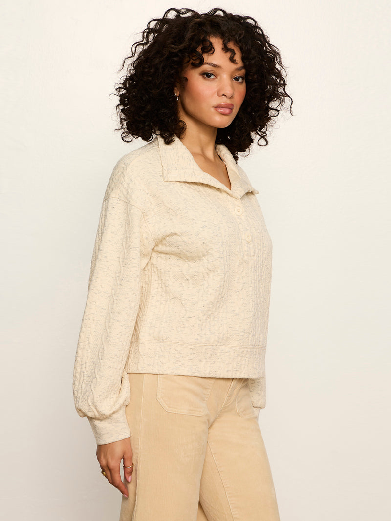 Halley Relaxed Popover Heather Bone alt 3