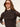 3/4 Sleeve Mesh Mock Neck Top Espresso Geo