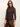 3/4 Sleeve Mesh Mock Neck Top Espresso Geo