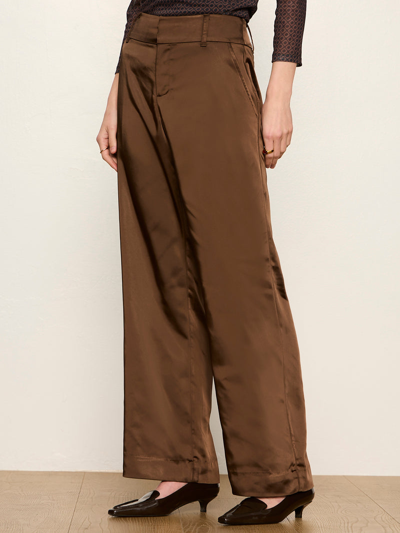 Spotlight Satin Trouser Espresso Martini alt 1