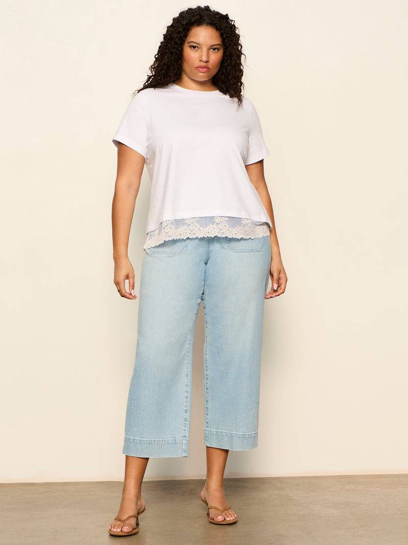 Cami Remix Tee White Extended Sizing alt 2
