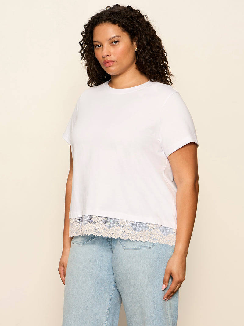 Cami Remix Tee White Extended Sizing alt 4