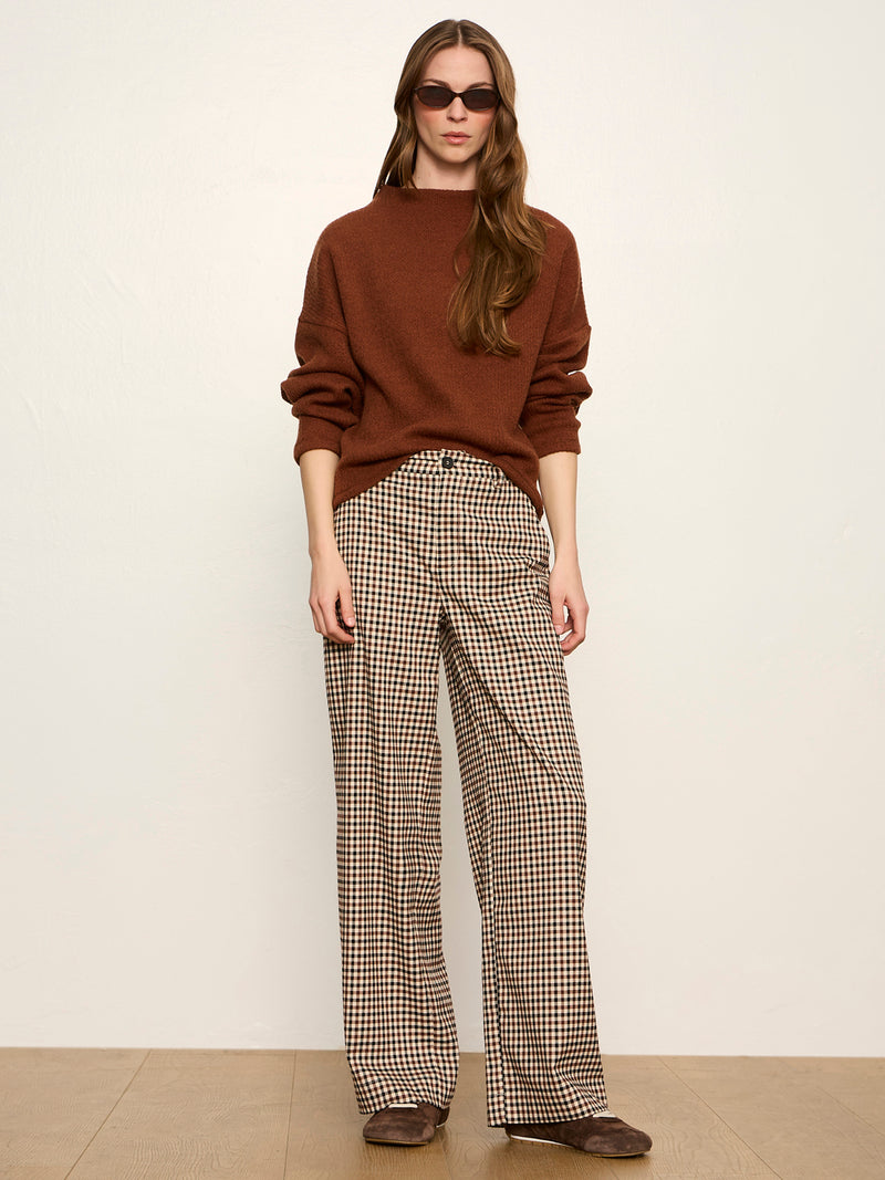 Ribbed Dolman Sweatshirt Burnt Cocoa alt 5