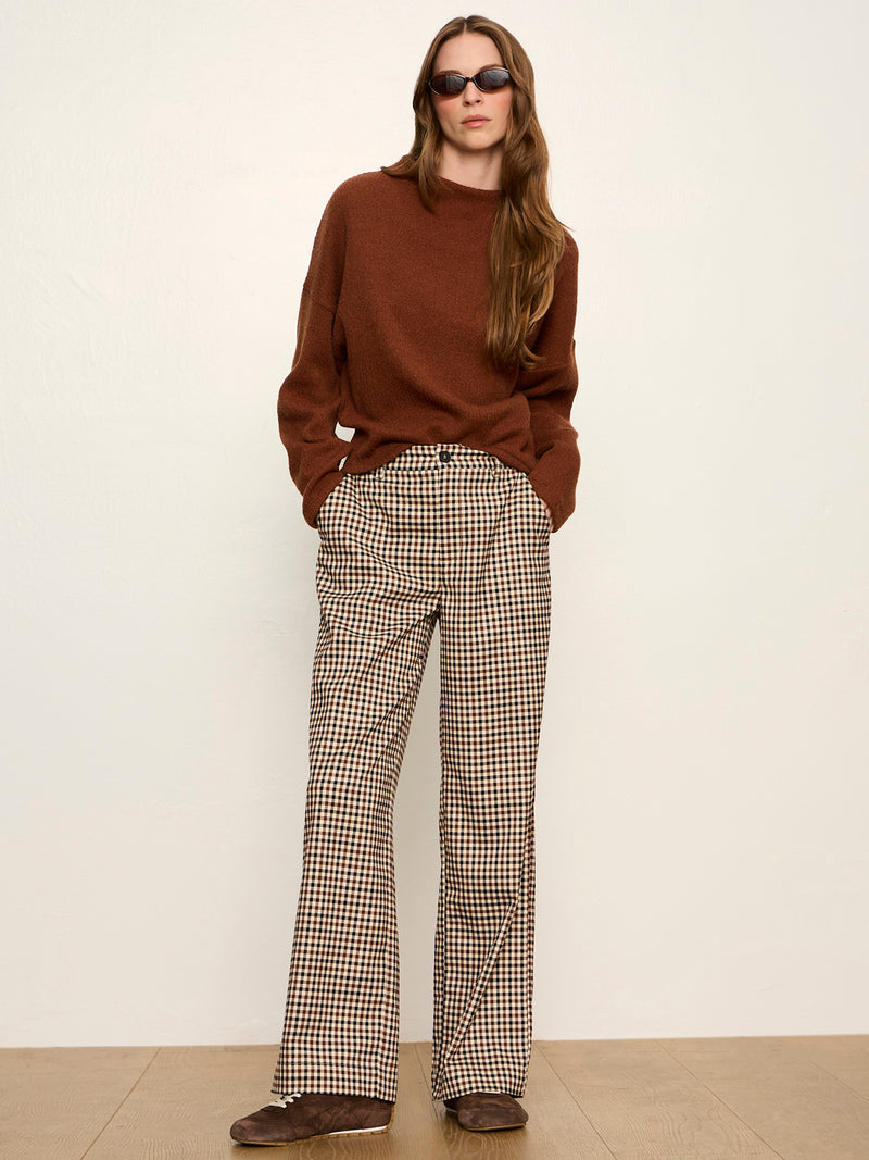 Ribbed Dolman Sweatshirt Burnt Cocoa alt 6