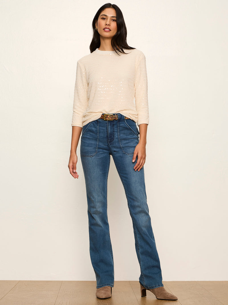 3/4 Sequin Mode Tee Bone alt 6