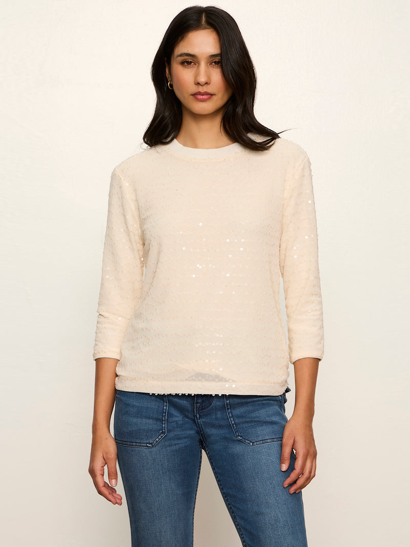3/4 Sequin Mode Tee Bone alt 2