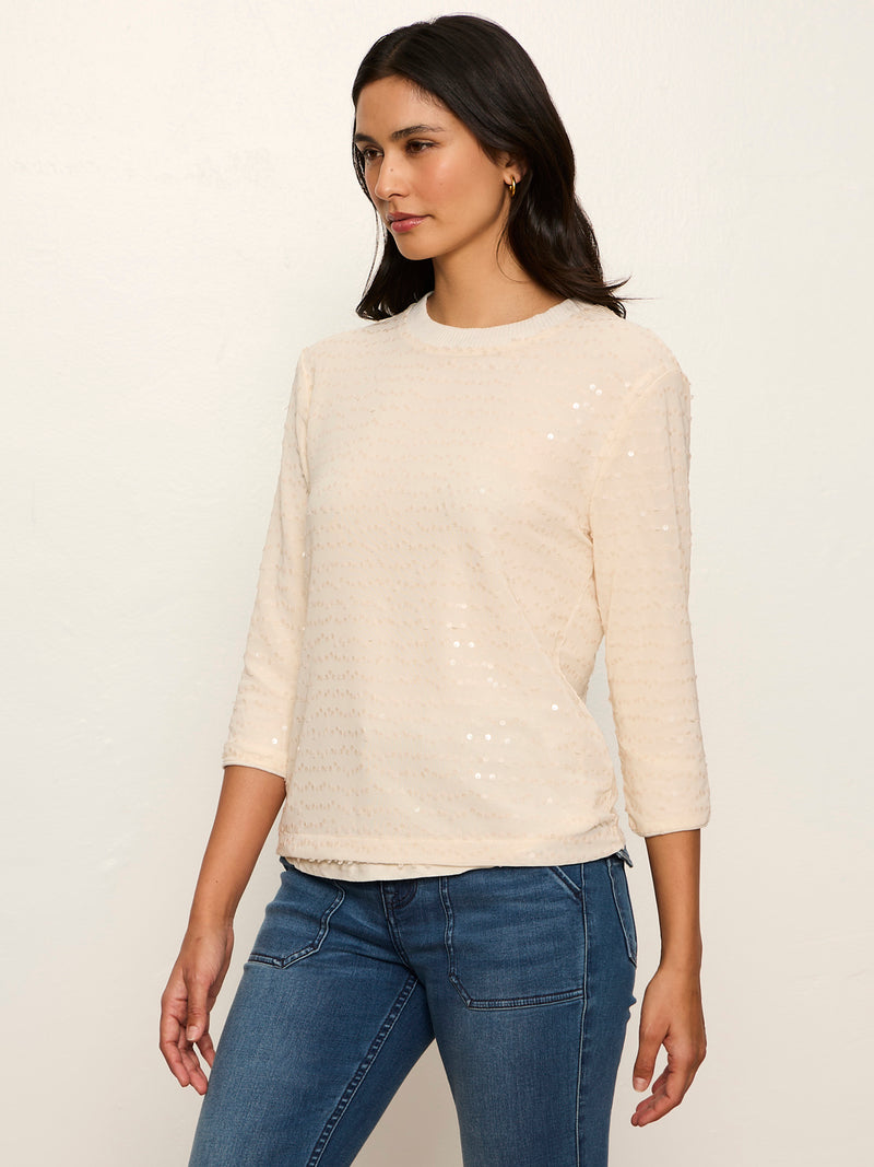 3/4 Sequin Mode Tee Bone alt 3