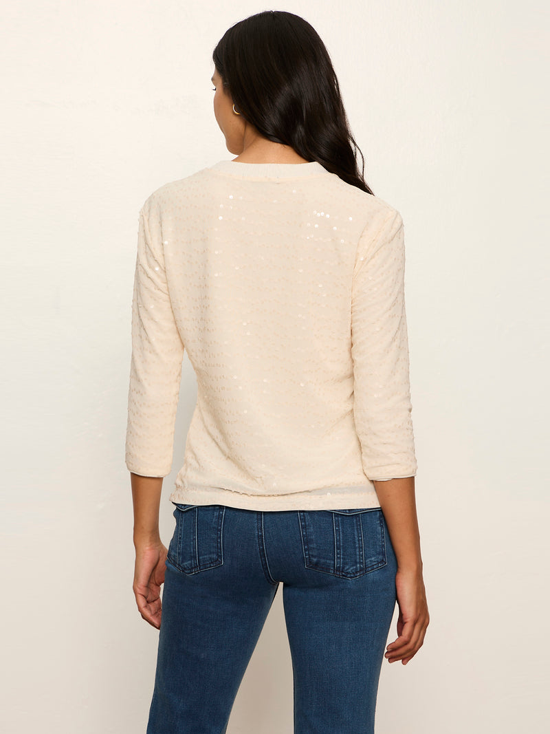 3/4 Sequin Mode Tee Bone alt 4