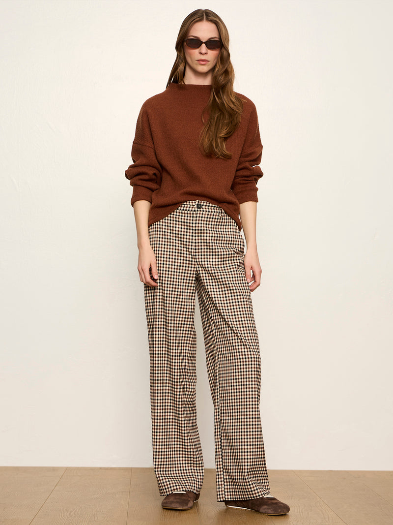Eloise Trouser Burnt Cocoa Check alt 5