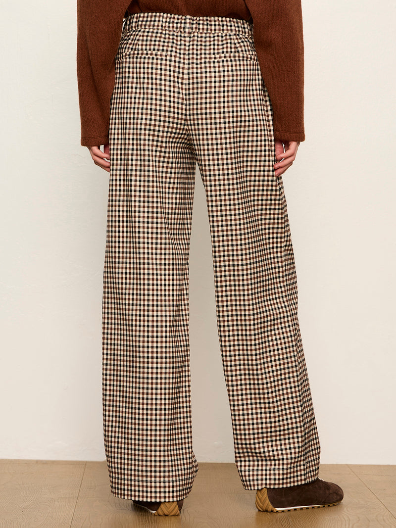 Eloise Trouser Burnt Cocoa Check alt 3
