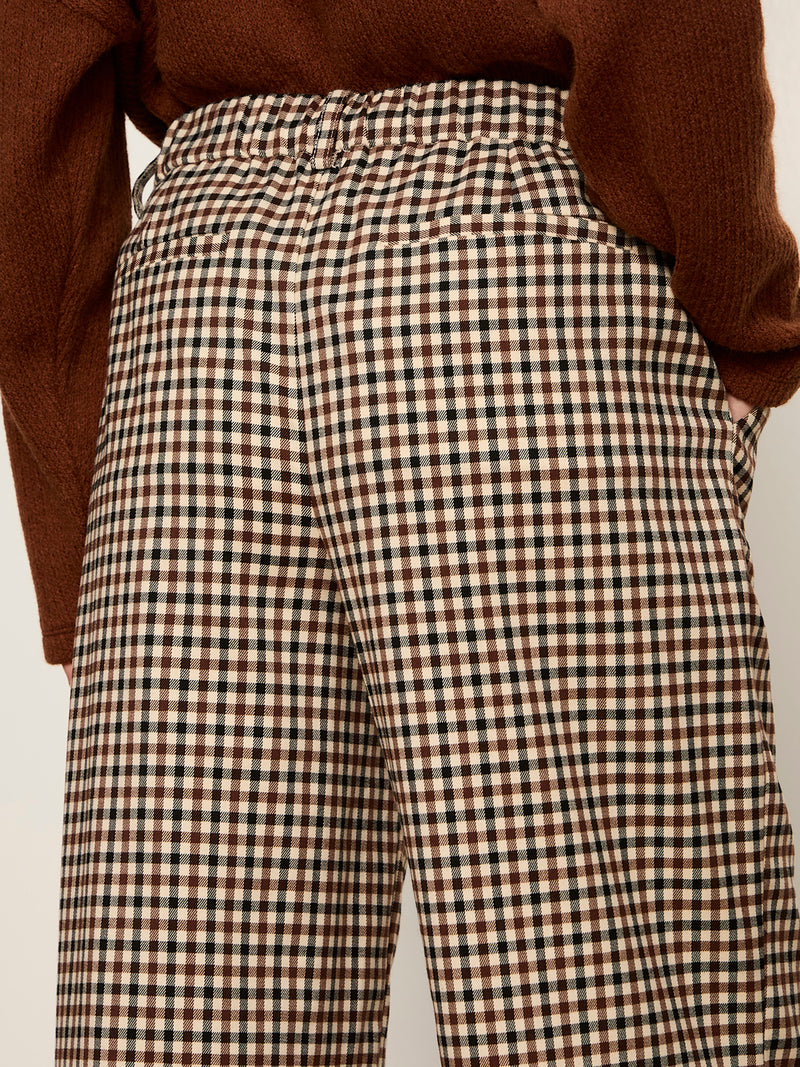 Eloise Trouser Burnt Cocoa Check alt 4