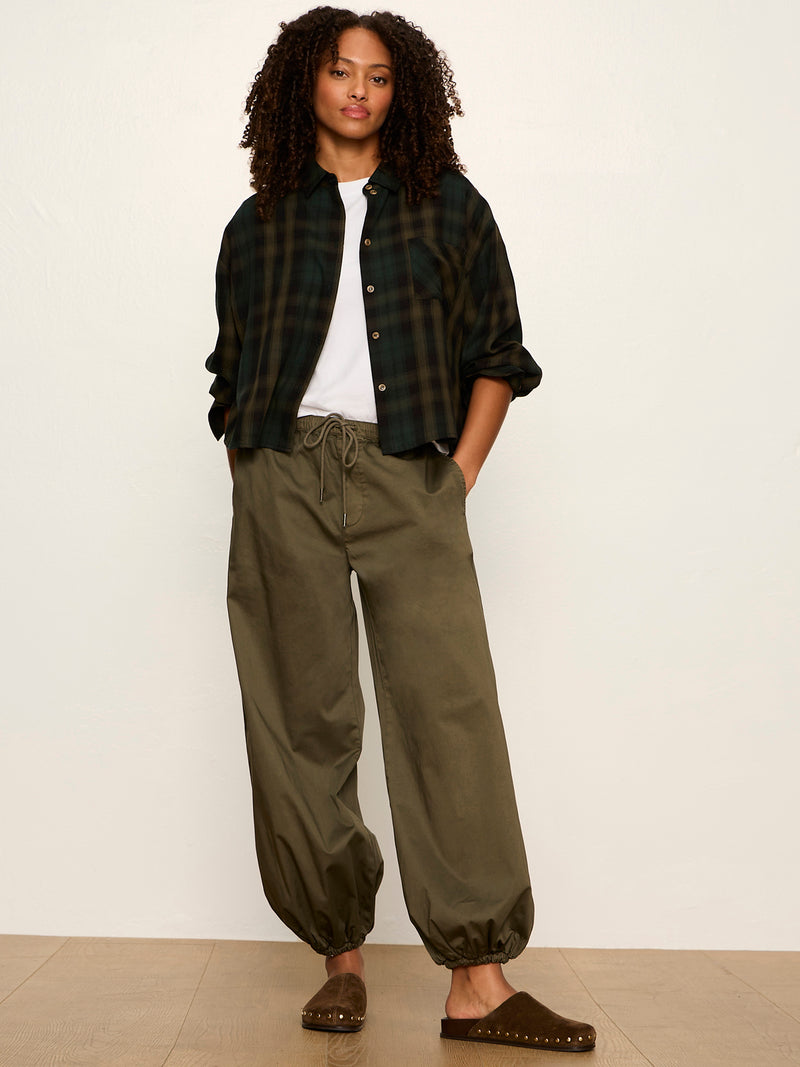 The Autumn Edit Flannel Top Forest Plaid alt 6