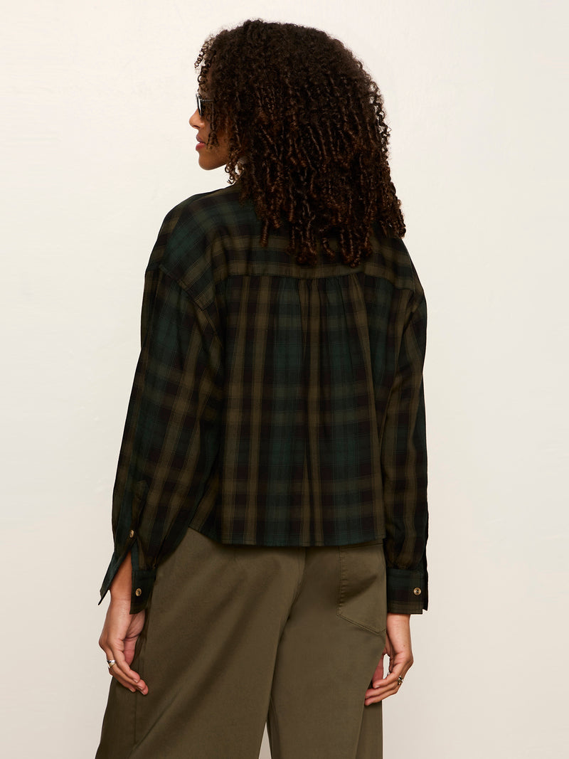 The Autumn Edit Flannel Top Forest Plaid alt 3