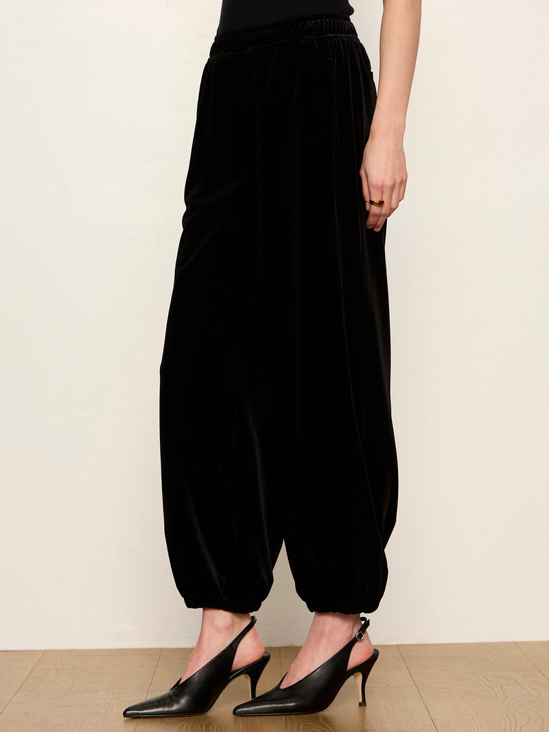 Velvet Micro Balloon Pant Black alt 1