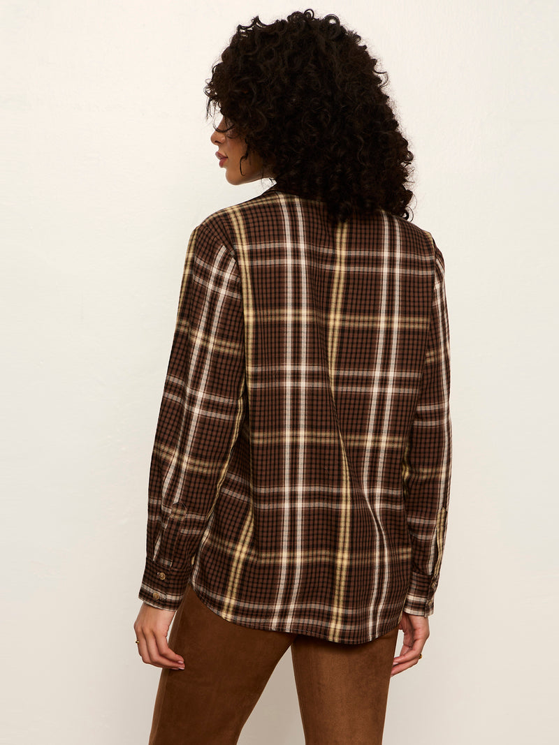 The City Plaid Shirt Burnt Cocoa Plaid alt 5