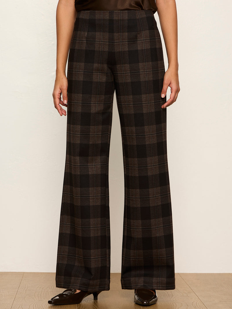Relay Pull On Pant Espresso Plaid alt 1