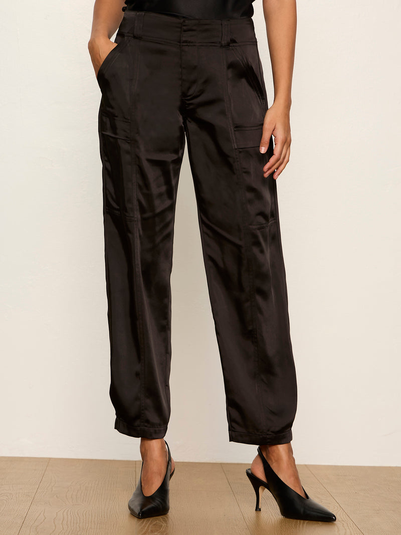 Sphere Satin Pant Black