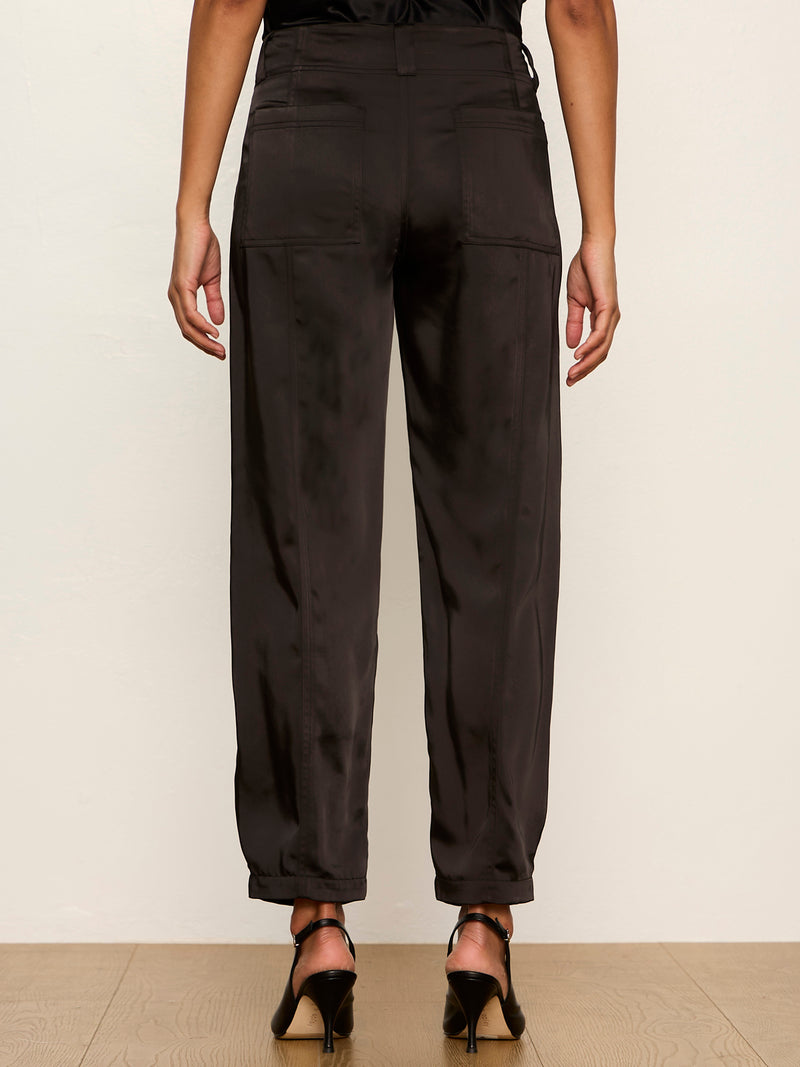 Sphere Satin Pant Black Petite Sizing alt 2
