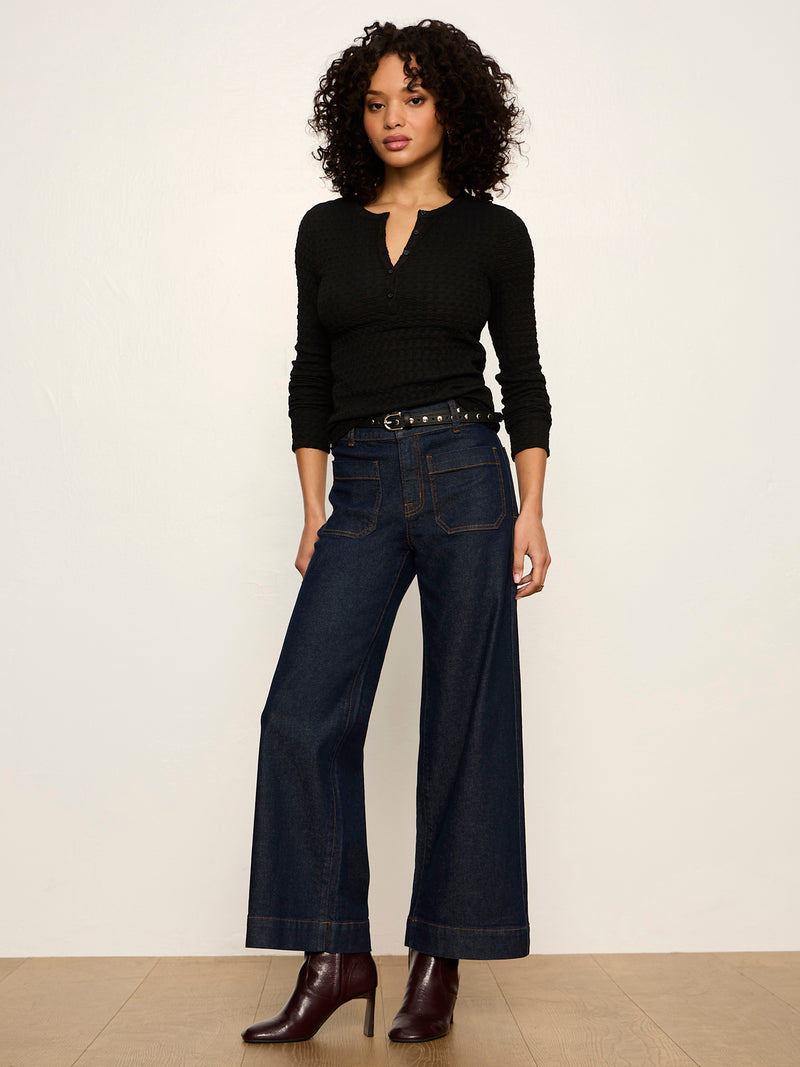 Not So Basic Textured Top Black alt 5