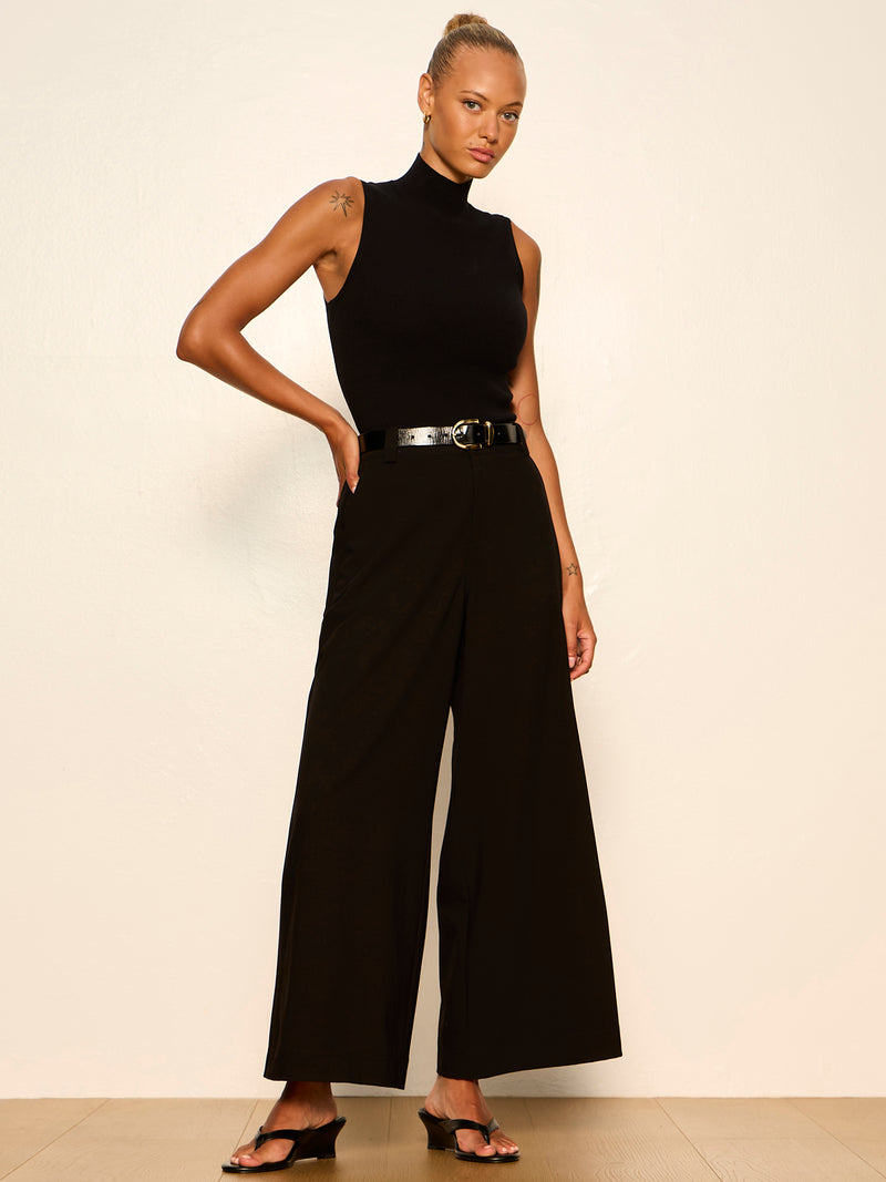 Reese Wide Leg Trouser Black alt 1