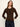 Selena Henley Top Black / Cocoa Powder Stripe