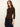 Selena Henley Top Black / Cocoa Powder Stripe