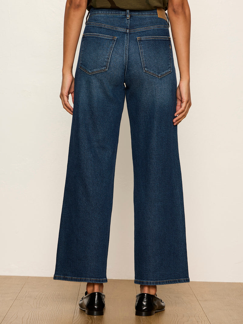 Ekara Slim Wide Jean Dark Blue Wash alt 2