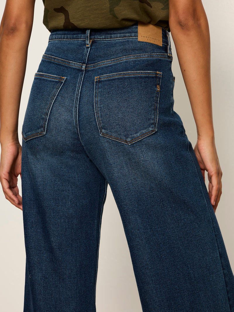 Ekara Slim Wide Jean Dark Blue Wash alt 3